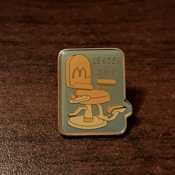McDonald’s Leadership Barber Chair Employee Lapel Hat Pin‎ - Picture 1 of 3
